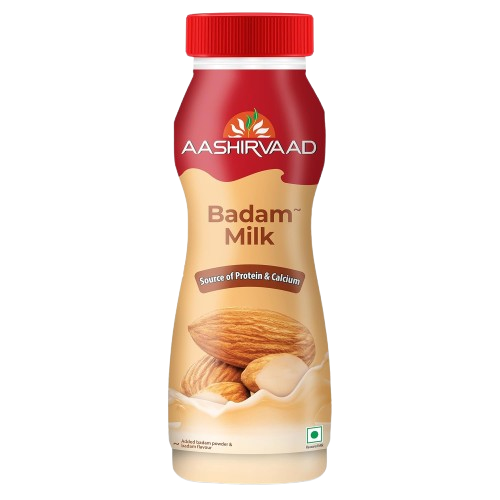 Aashirvaad Badam Milk Bottle, 180ml