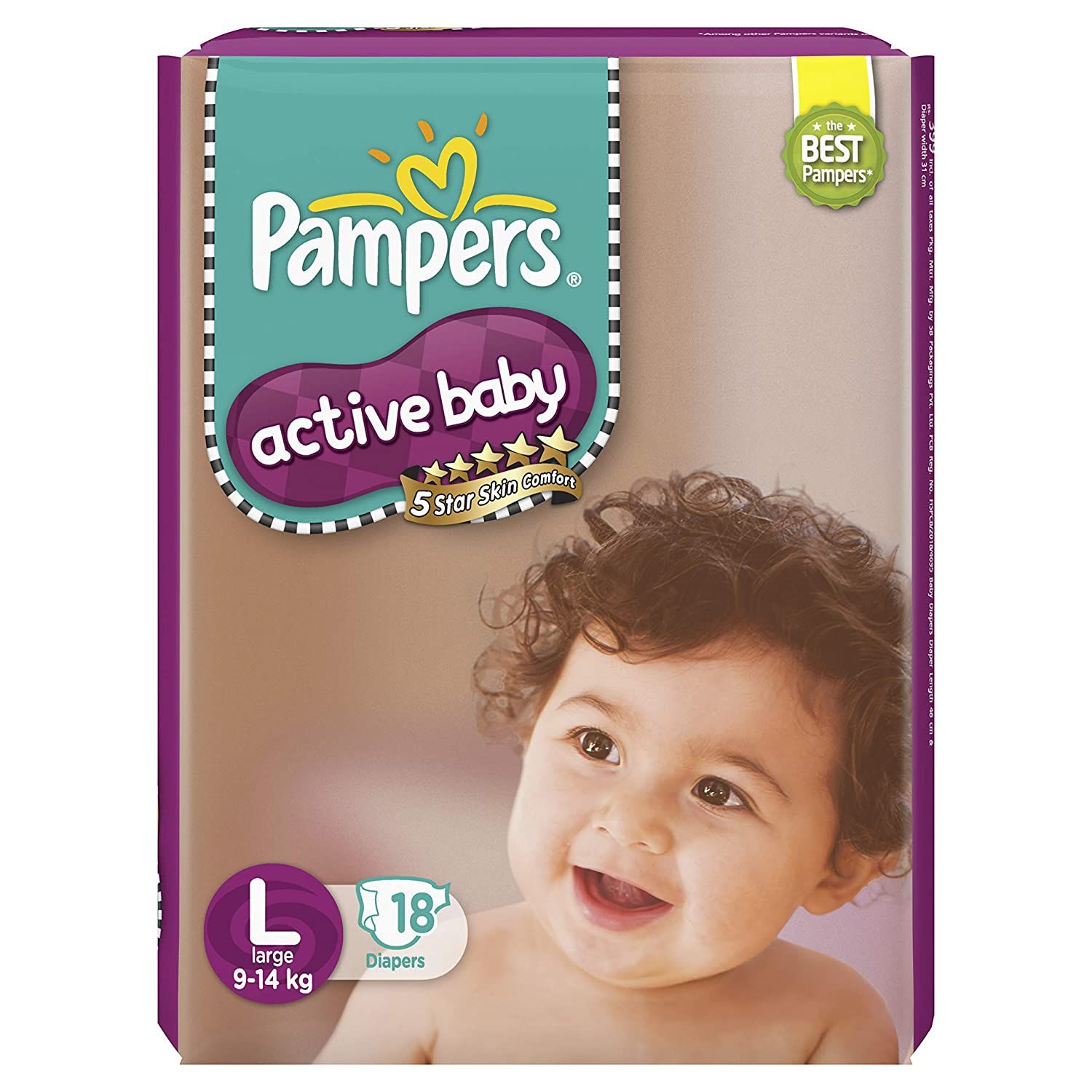 Pampers Active Baby Dry Pants - L, 18pc