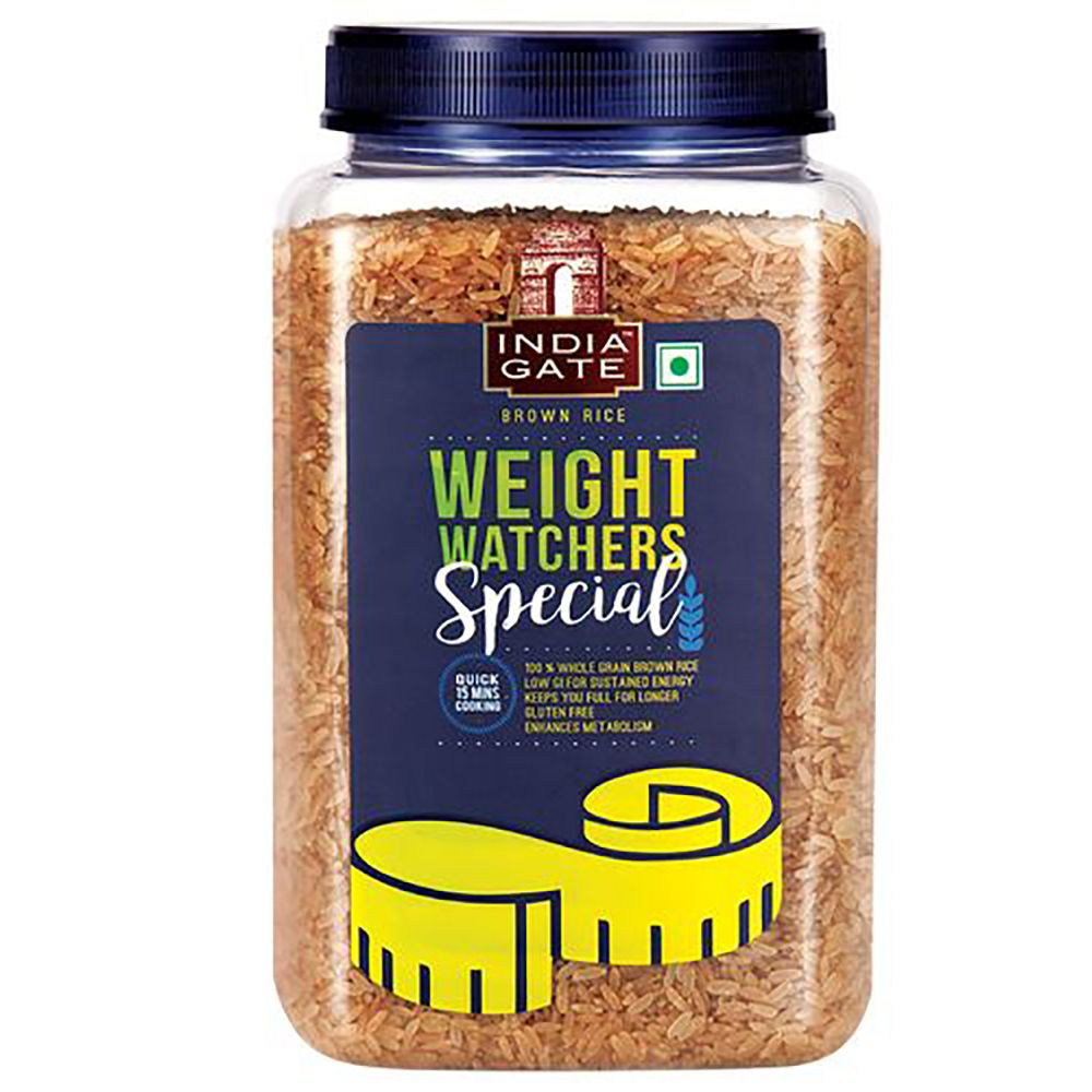 India Gate Brown Rice Weight Watcher Jar, 1kg