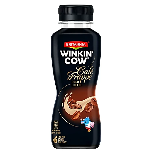 Britannia Winkin Cow Cold Coffee PET Bottle - Cafe Frappe, 180ml