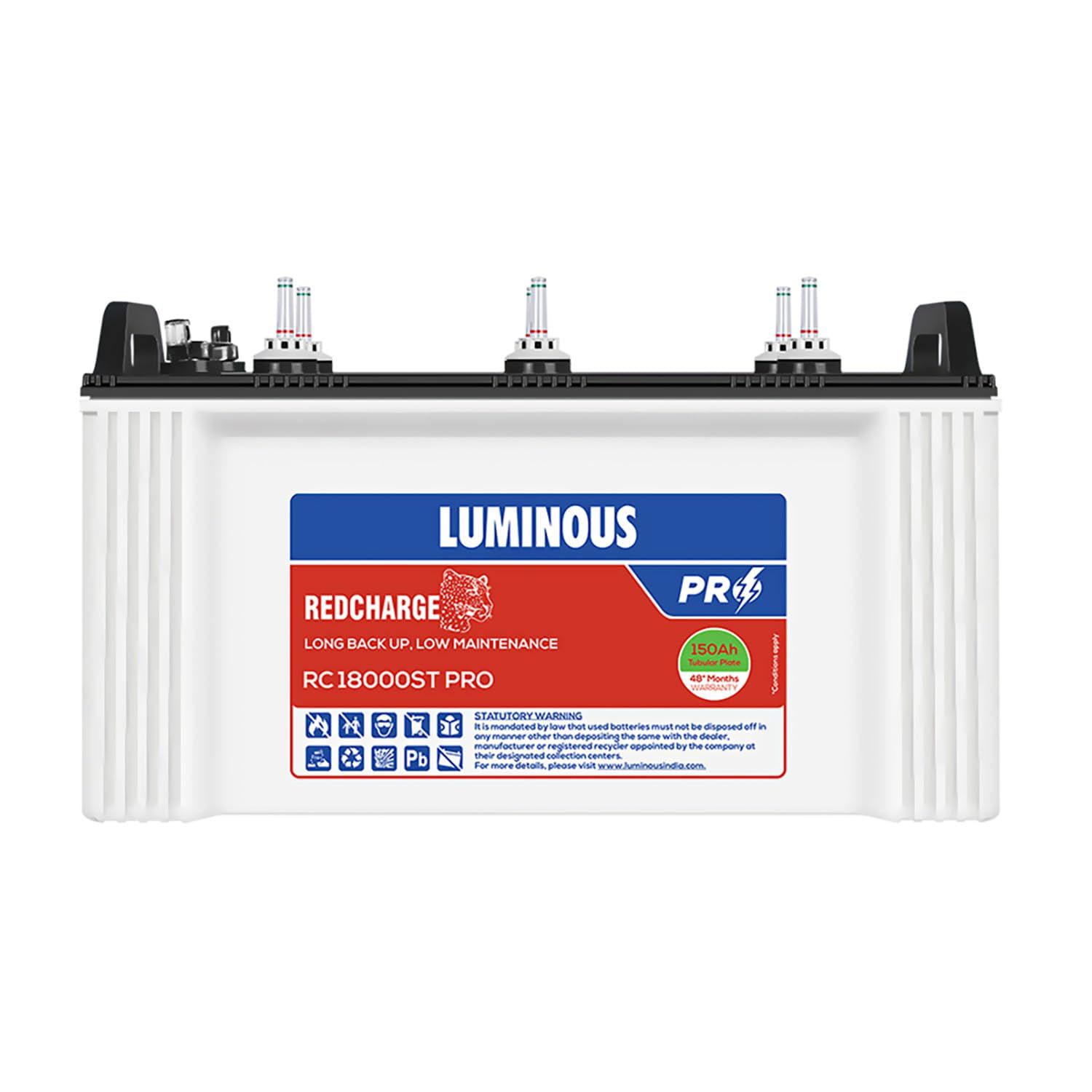 Luminous | RC 18000ST PRO | Lead Acid Storage Battery Redcharge