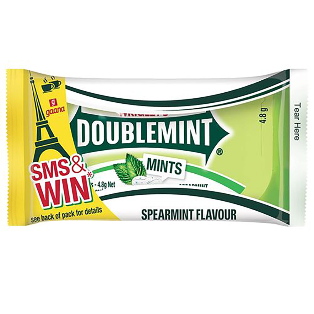 Doublemint Wrigleys Thin Mints Chewing Gum - Spearmint, 3.2g