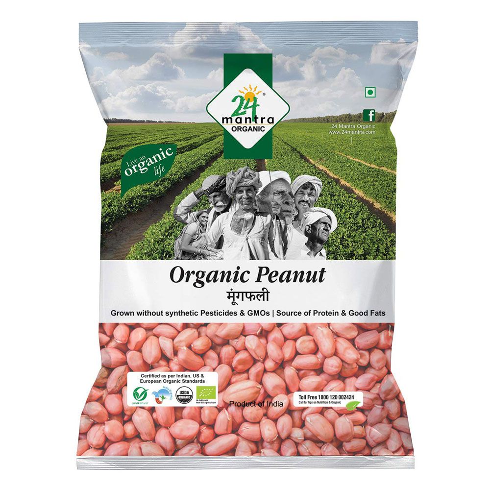 24 Mantra Organic Peanut Pouch, 500g
