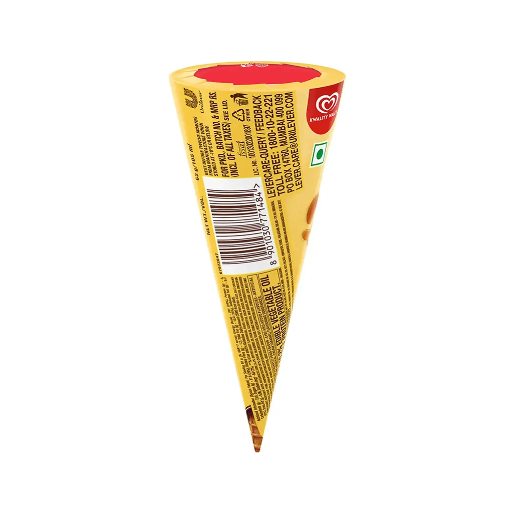 Kwality Walls Cone Ice Cream - Crunchy Butterscotch, 70ml