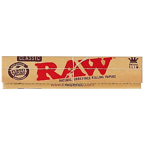 Classic Raw King Size Natural Unrefined Rolling Paper, 30pc