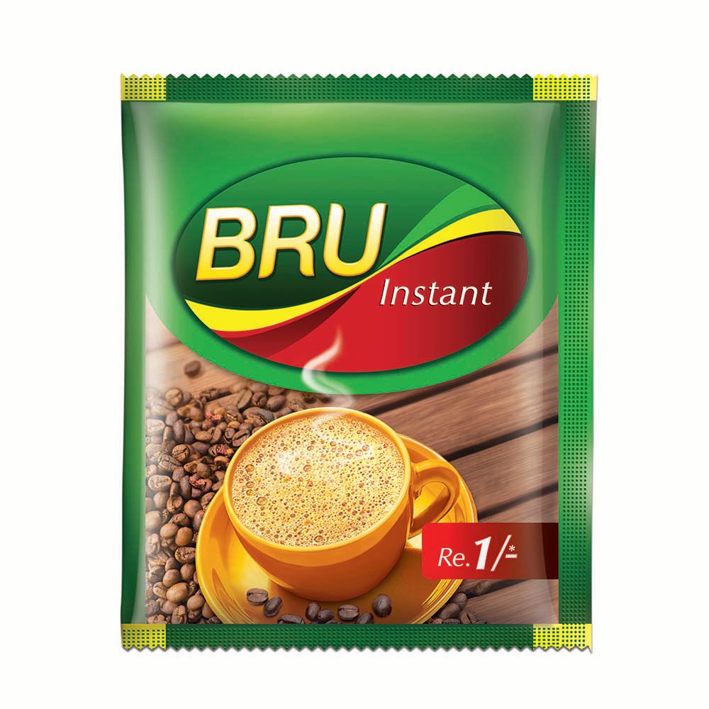 Bru 100% Instant Coffee Powder Sachet, 8g