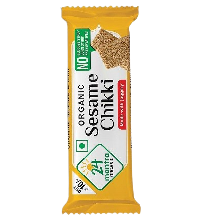 24 Mantra Organic Sesame Chikki, 18g