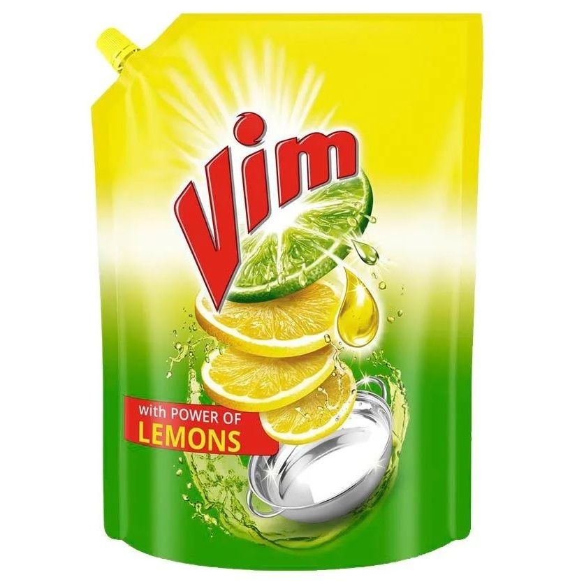 Vim Dishwash Gel Pouch - Lemon, 2L