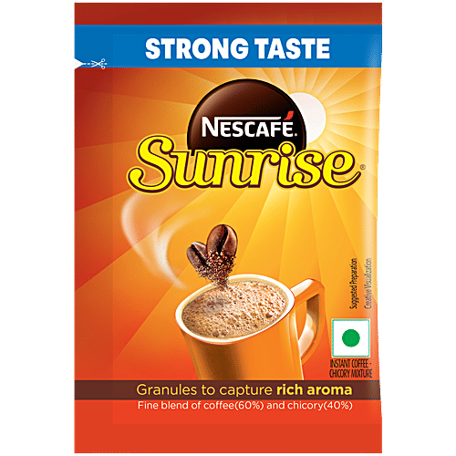 Nescafe (Rs.10) Sunrise Instant Coffee Powder Sachet, 7g (60% Coffee 40% Chicory)