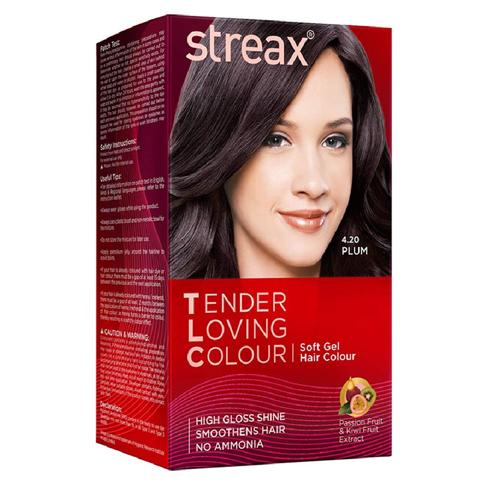 Streax Tender Loving Hair Colour - Plum No. 4.20, 170ml