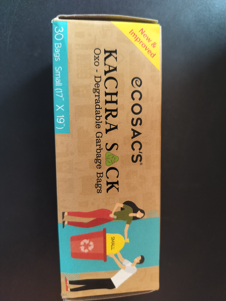 Ecosac's Kachra Sack Oxo Degradable Garbage Bags - Small, 30pc (17cm X 19cm)