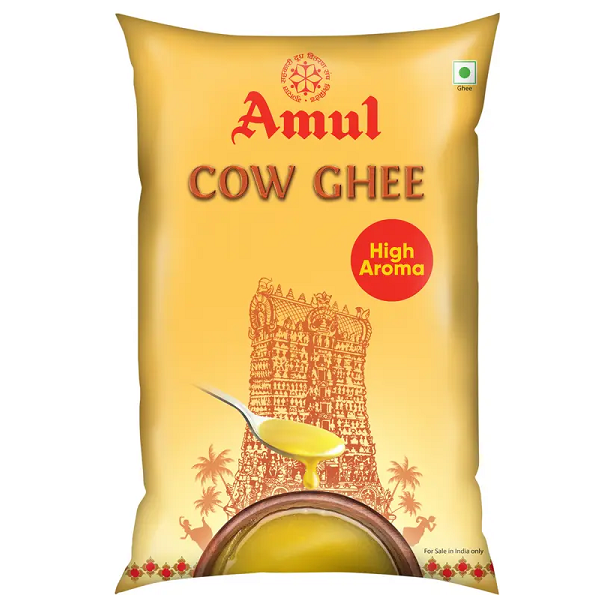 Amul High Aroma Cow Ghee Pouch, 1L