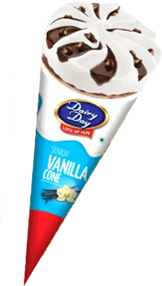 Dairy Day Senior Cone Ice Cream - Vanilla, 120ml