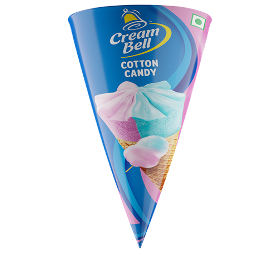 Cream Bell Cone Ice Cream - Cotton Candy, 110ml