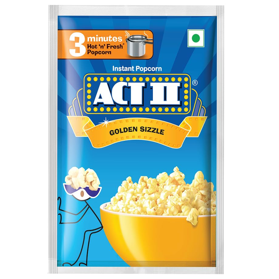 ACT II (Rs.10) Instant Popcorn Sachet - Golden Sizzle, 30g