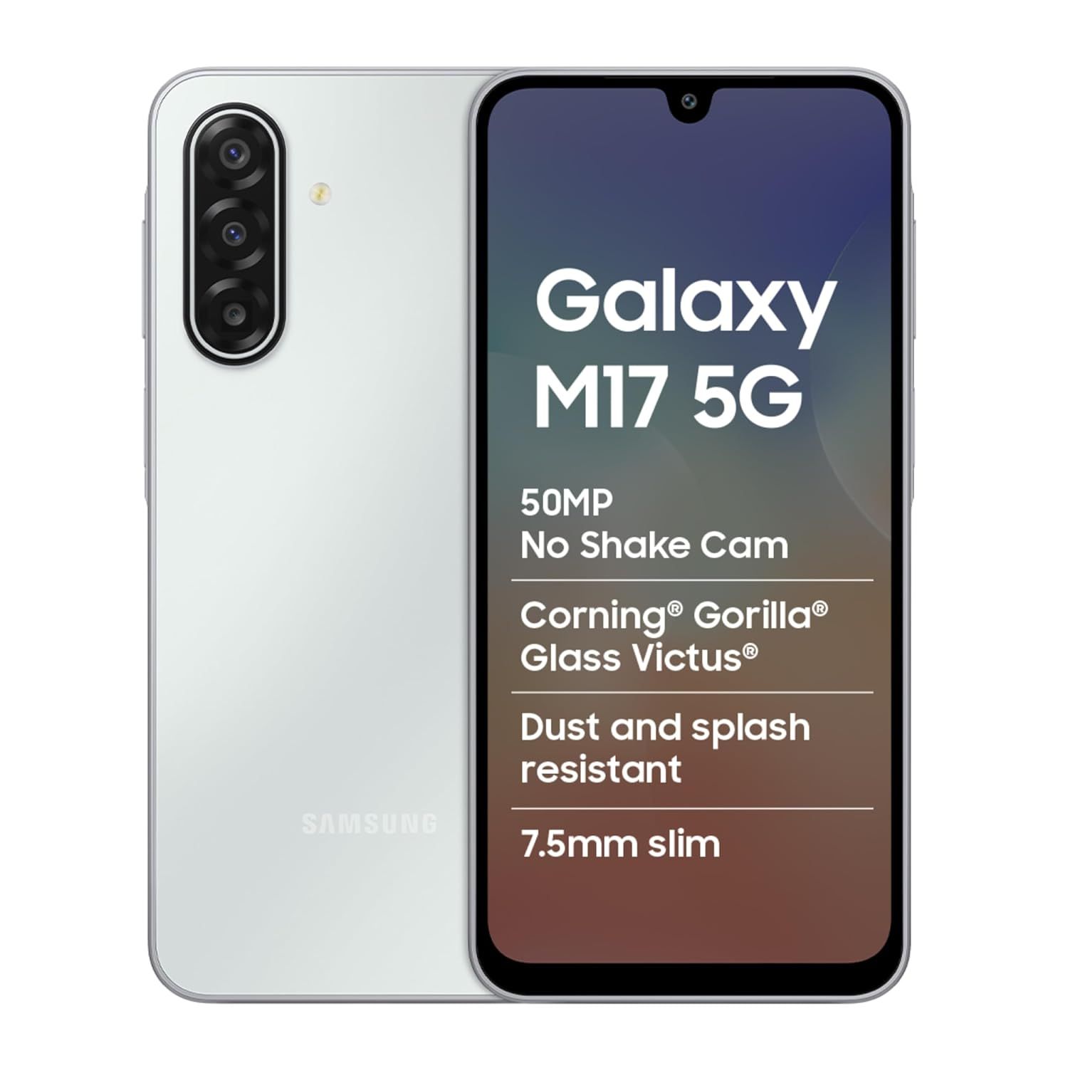 Samsung Galaxy | M17 | 5G Mobile Smartphone (4GB RAM, 128GB ROM, Moonlight Silver)
