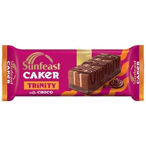 Sunfeast Caker Trinity Cake - Triple Chocolate, 23g