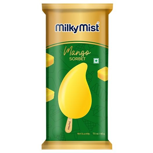 Milky Mist Sandwich Ice Cream - Mango Sorbet, 73ml