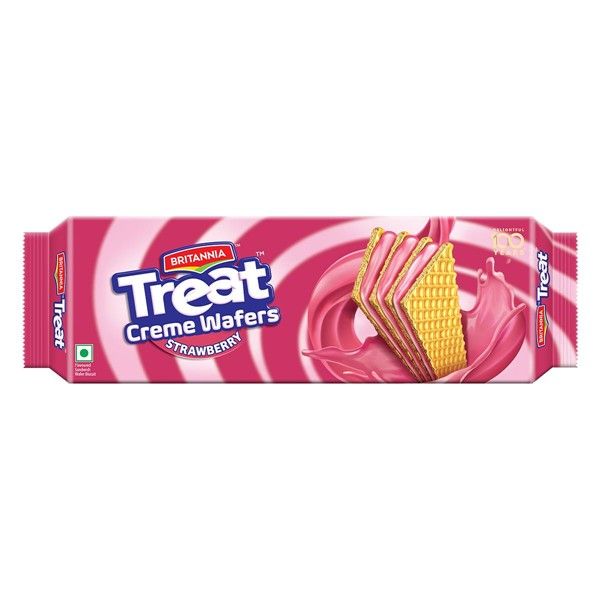 Britannia Treat Wafer - Strawberry, 75g