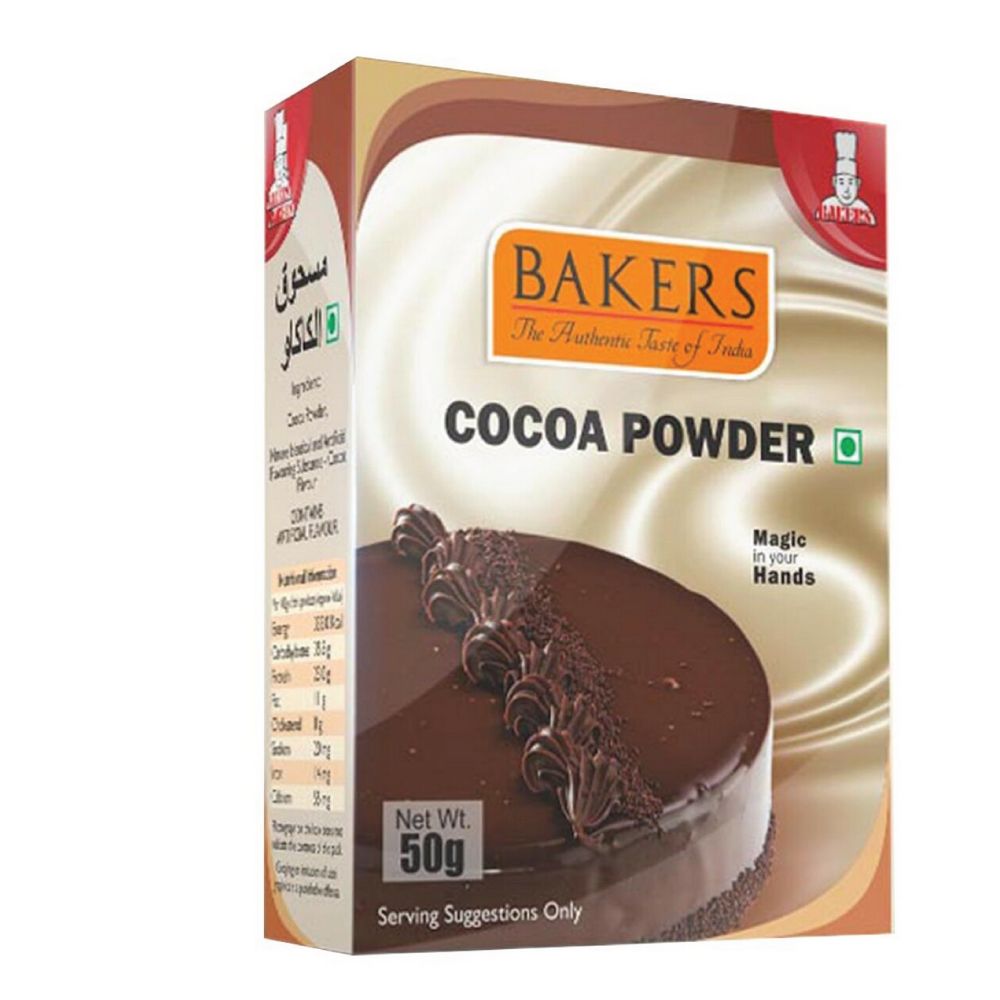 Bakers Cocoa Powder Carton, 50g