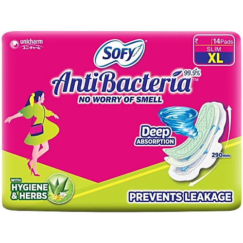 Sofy Anti-Bacteria Sanitary Pads - XL, 14pcs