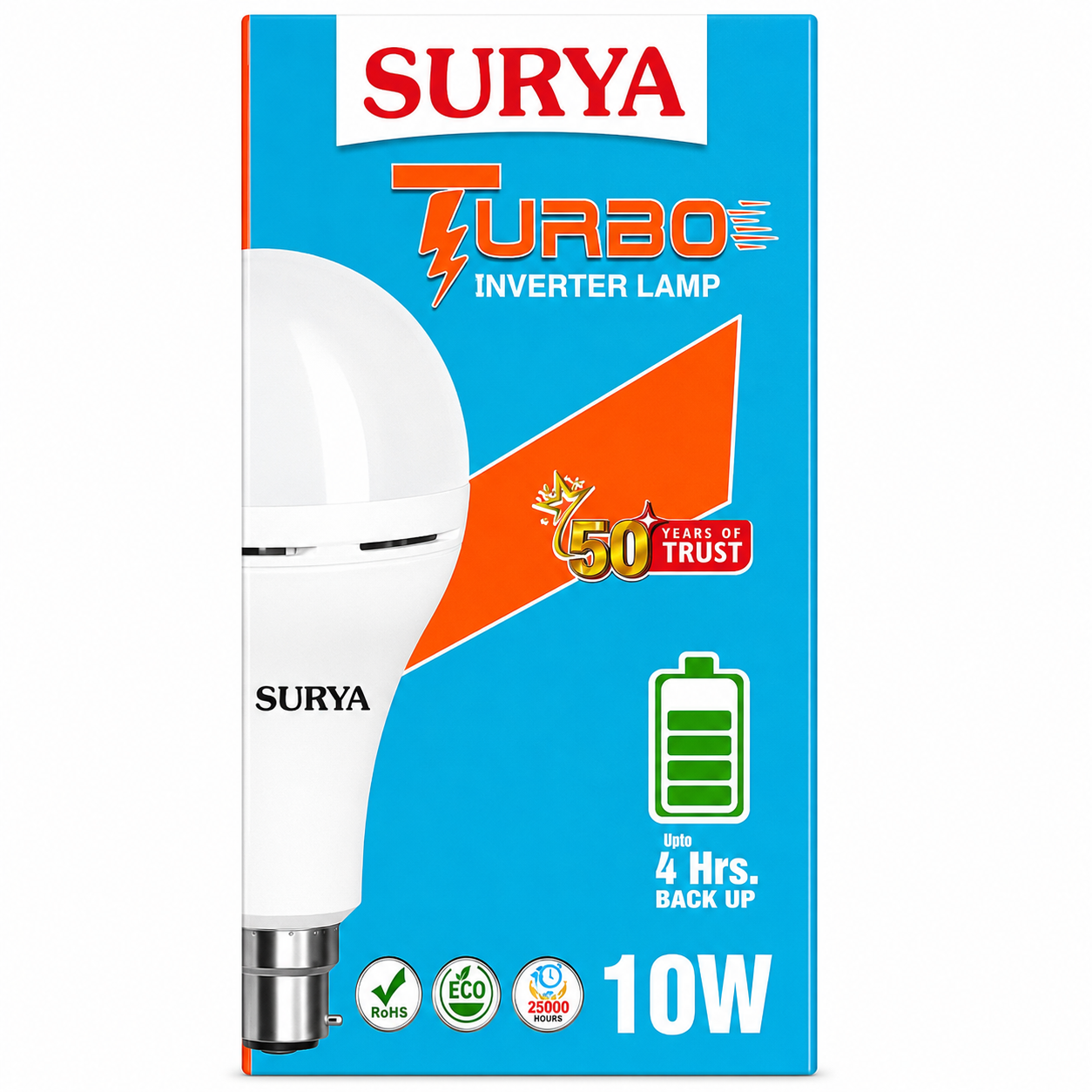 Surya Emergency Lamp 10W Upto 4H, 1pc