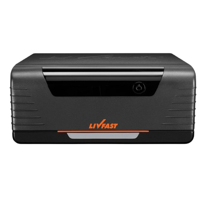 Livfast | 12V | Flashcharge FCS1125+ 900 VA | Pure Sine Wave Inverter (Black)