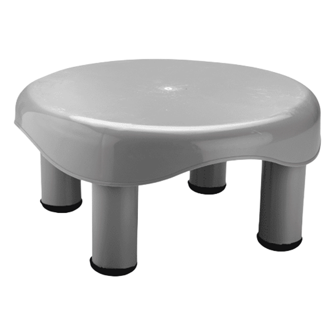 Joyo Plastic Bathroom Stool - Grey, 14.7cm