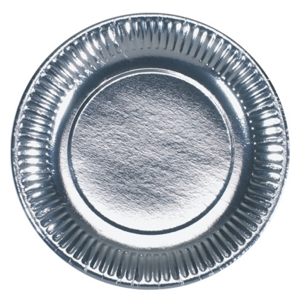 Disposable Paper Plate - Silver, 12pc (12 Inch)