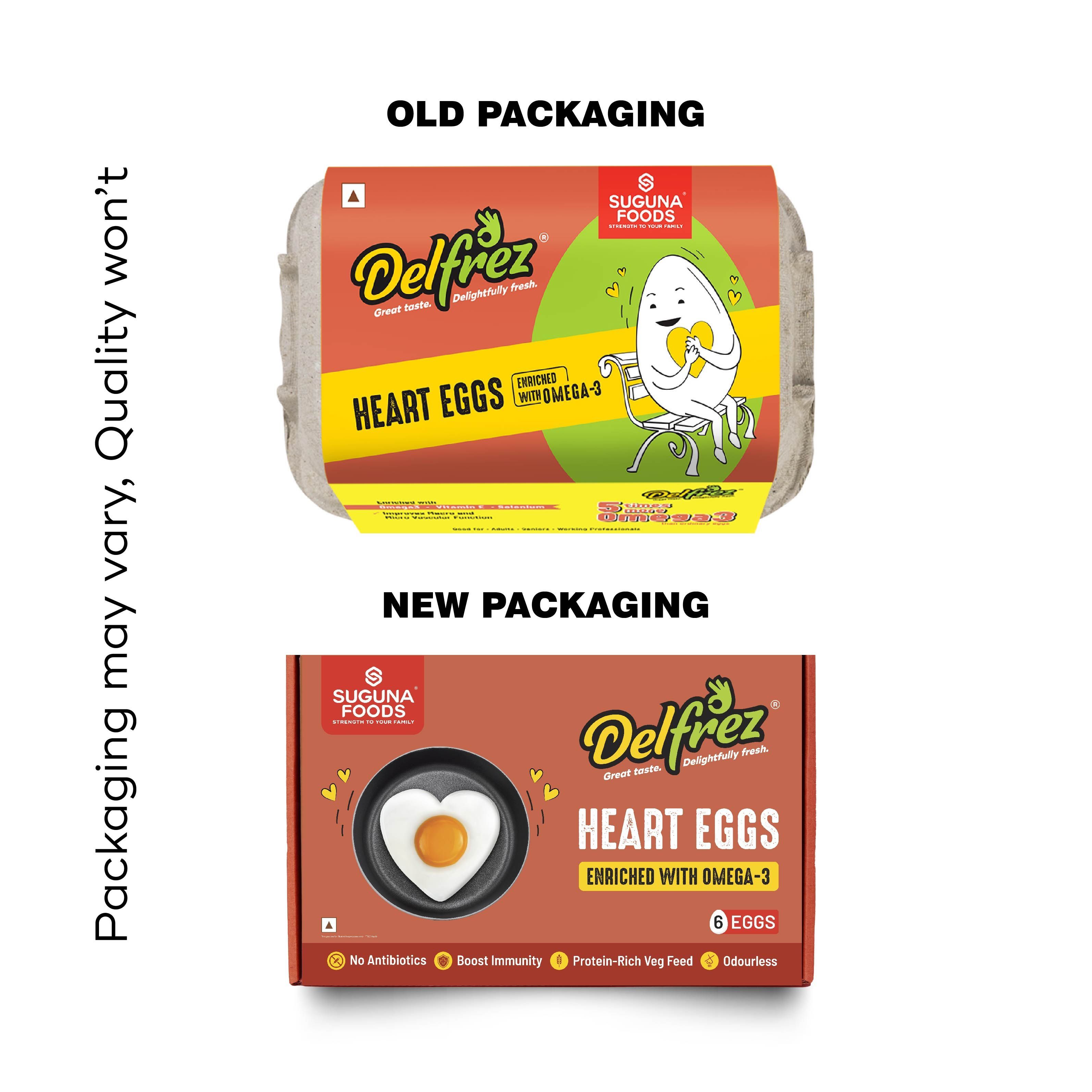 Delfrez Heart Omega3 Eggs, 6pc