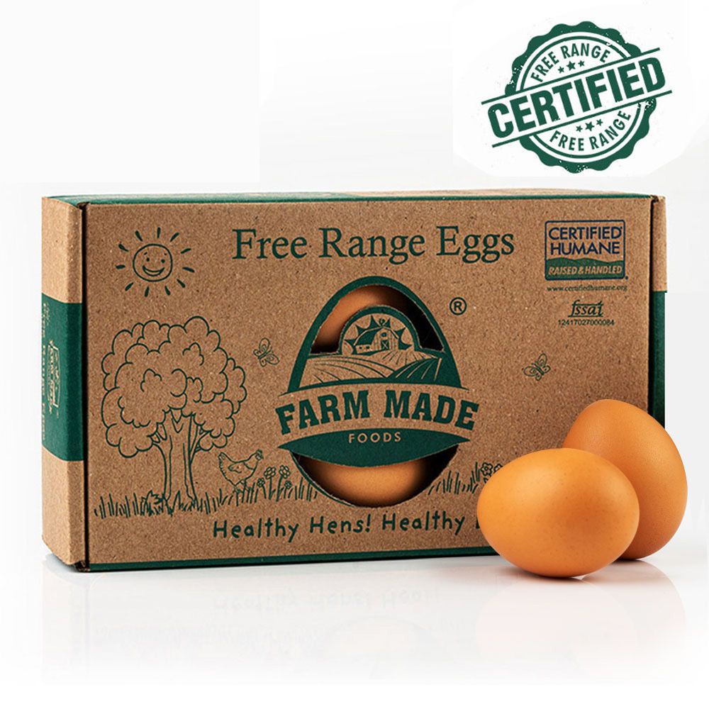 Farm Made Free Range Eggs - Brown, 6pc