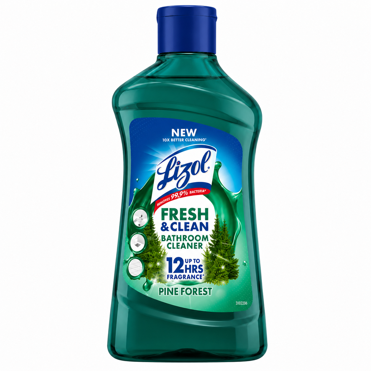 Lizol Fresh & Clean Bathroom Cleaner - Pine Forest, 200ml