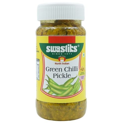 Swastiks Pickle PET Bottle - Green Chilli, 300g