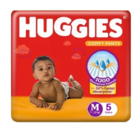 Huggies Baby Comfy Pants - M, 5pcs