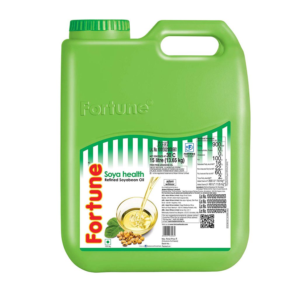 Fortune Refined Soyabean Oil Can, 15L