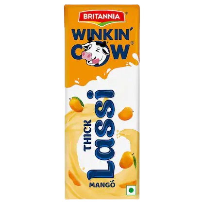 Britannia Winkin Cow Lassi Tetra Pack - Mango, 180ml