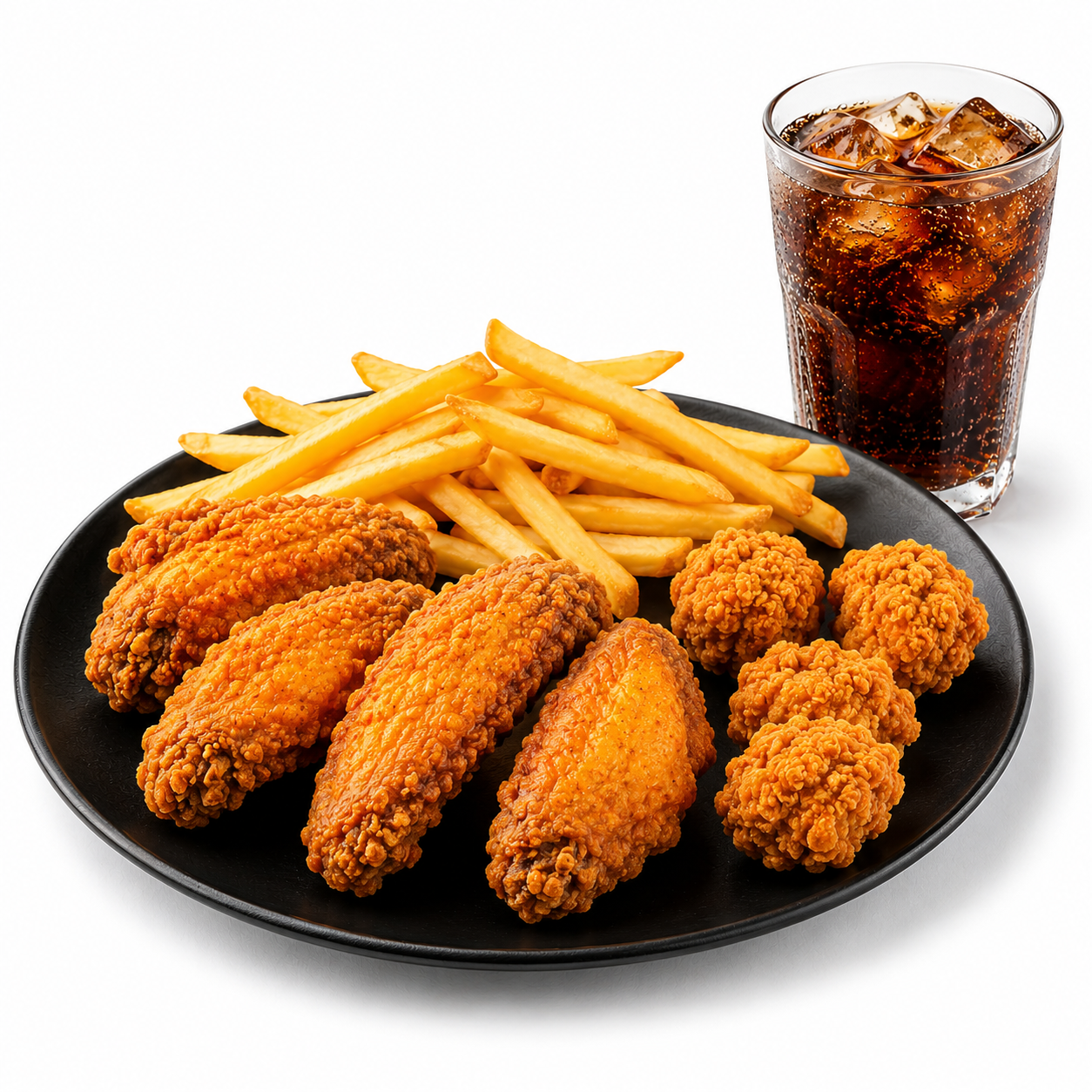 4+4 Combo (4 Wings, 4 Pops, Fries, Coke)
