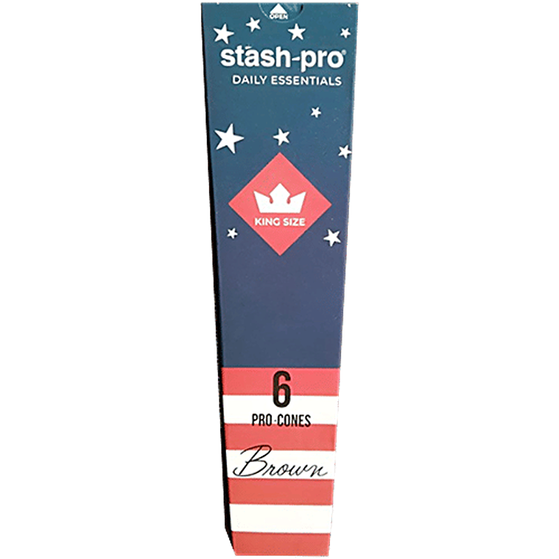 Stash-Pro Pre Rolled Cones - Brown, 6pc