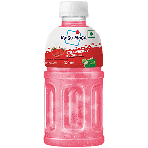 Mogu Mogu Juice PET Bottle - Strawberry, 320ml