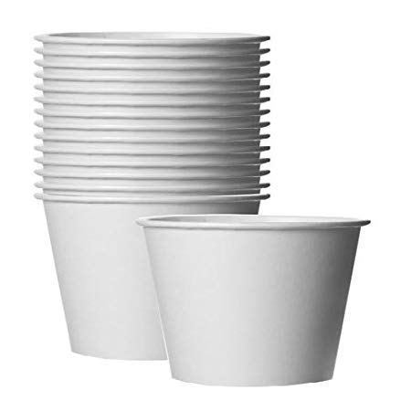 Disposable Paper Cups - White, 100ml (Set of 50)