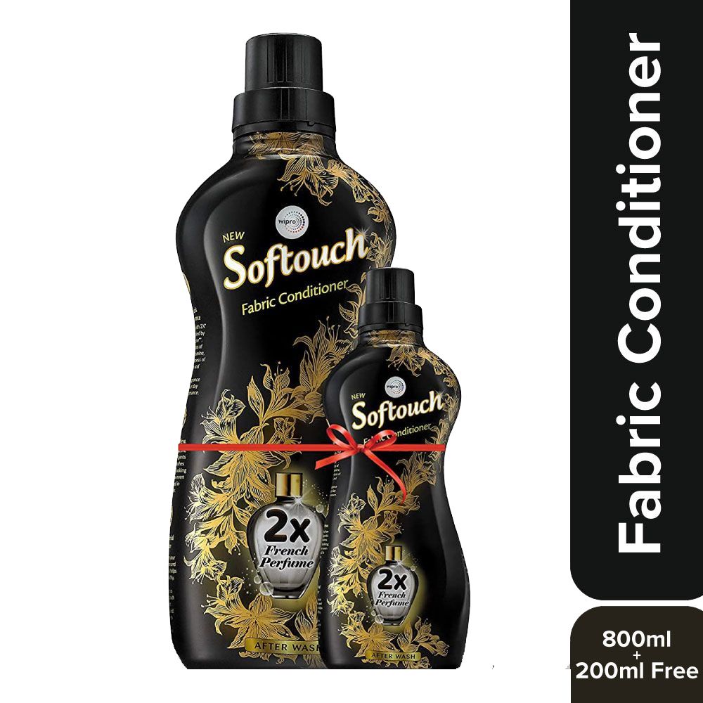 Softouch After Wash Fabric Conditioner Black - 2X French Perfume, 800ml (200ml Free)