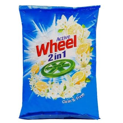 Wheel Active 2 in 1 Clean & Fresh Detergent Powder - Lemon & Orange, 1kg