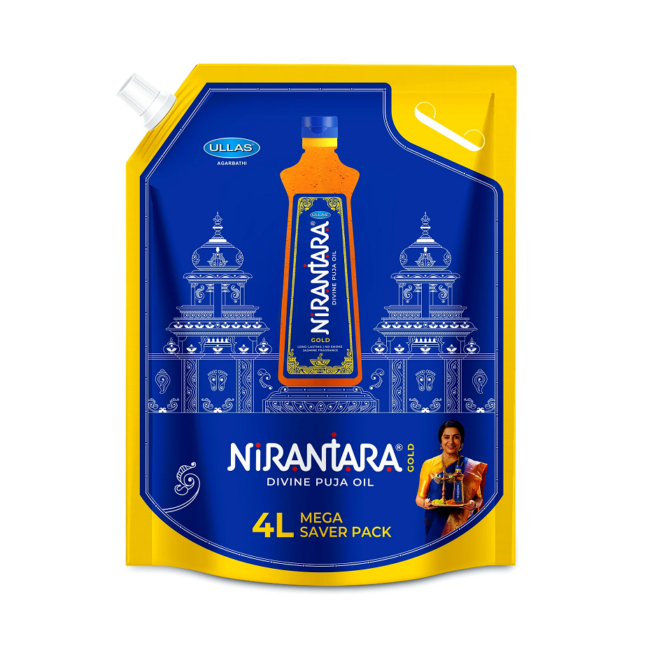 Nirantara Pooja Oil Refill Pouch � 4L