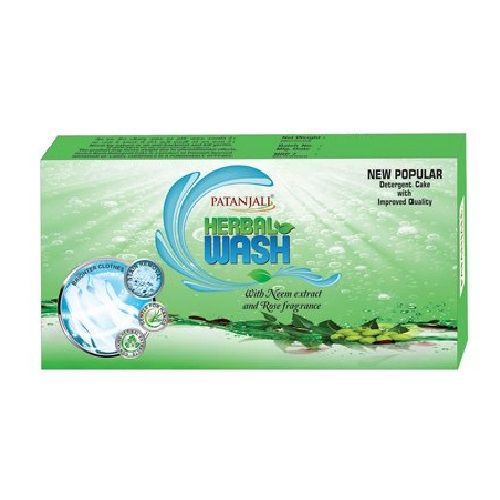 Patanjali Herbal Wash Detergent Cake - Neem & Rose, 198g
