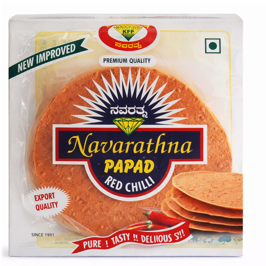 Navarathna Papad - Red Chilli, 100g