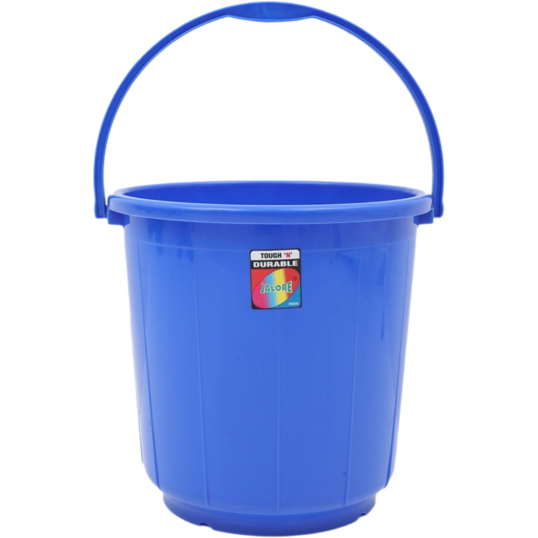 Jalore Plastic Round Bucket With Handle - Blue, 20L