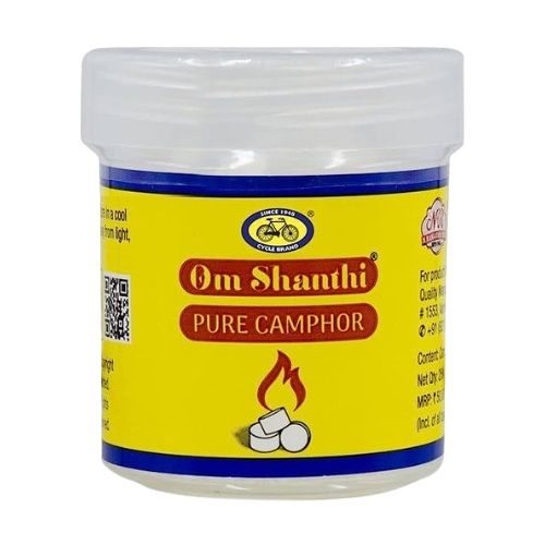 Cycle Om Shanthi Pure Camphor Jar, 52pc