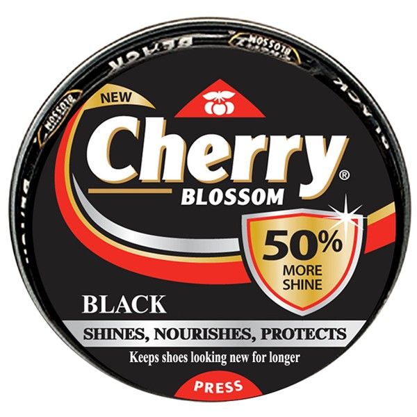 Cherry Blossom Shoe Polish - Black, 15g