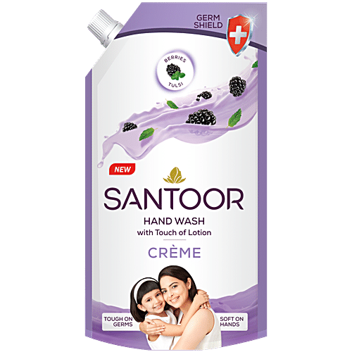 Santoor Hand Wash Refill - Creme, 750ml