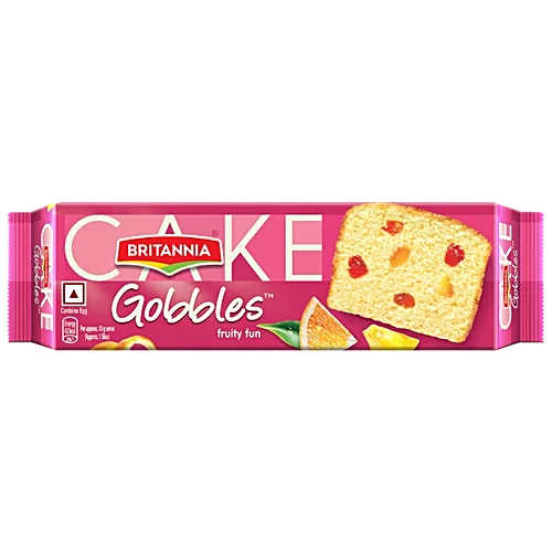 Britannia Gobbles 100% Veg Cake & Muffin - Fruity Fun, 50g